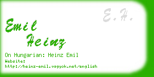 emil heinz business card